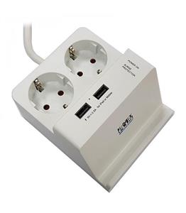 چند راهی و محافظ برق کی نت پلاس مدل KP-PS04-USB-SPD KNETPLUS KP-PS04-USB-SPD Surge Protector