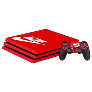 برچسب افقی پلی استیشن 4 پرو گراسیپا طرح سرخ Grasipa Red PlayStation 4 Pro Horizontal Cover