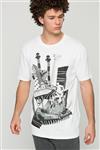 t-shirt مردانه سفید     Bershka 3050936C2241331521439702