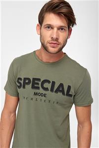 t-shirt مردانه سبز  چاپی   Trendyol Man 3714471C61521050774 