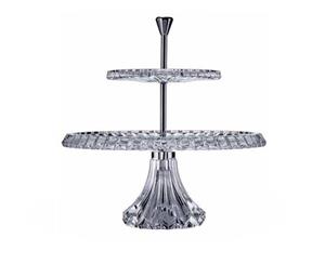 شیرینی خوری دو طبقه کریستال روگاشکا مدل کراون جول کد 121447 