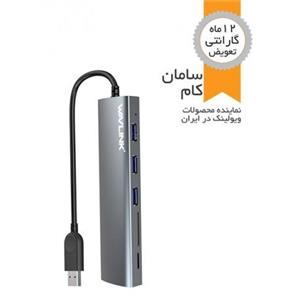 هاب USB 3.0 چهار پورت ویولینک مدل WL-UH3047R هاب USB 3.0 سه پورت ویولینک مدل WL-UH3047R همراه با اسلات رم SD و Micro SD