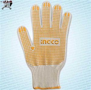 دستکش الیاف PVC اینکو INGCO KNITTED AND PVC DOTS GLOVES HGVK05