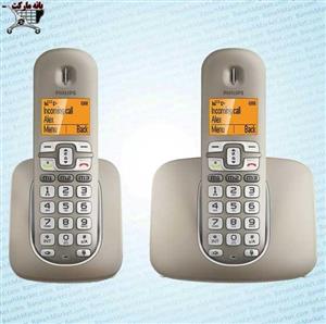 دستگاه تلفن ثابت فیلیپس دو گوشی بیسیم PHILIPS CORDLESS PHONE XL3902