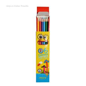 مداد رنگی 6 رنگ آریا مدل 3011 Arya 3011 6 Color Pencil