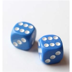 تاس پلاستیکی مات آبی رنگ