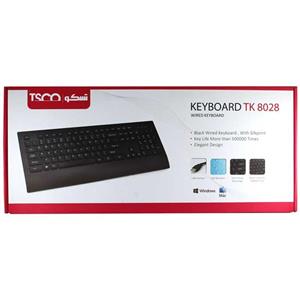 کیبورد تسکو مدل TK 8028 با حروف فارسی TSCO TK 8028 Keyboard With Persian Letters