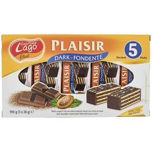 ویفر شکلات تلخ لاگو با کرم کاکائو مقدار 38 گرم بسته 5 عددی Lago Dark Chocolate Coated Wafer Filled With Cocoa Cream 38gr Pack Of 