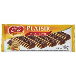 ویفر شکلات شیری لاگو با کرم فندق مقدار 120 گرم Lago Wafer Milk Chocolate Coated Wafer With Hazelnut Cream 120gr