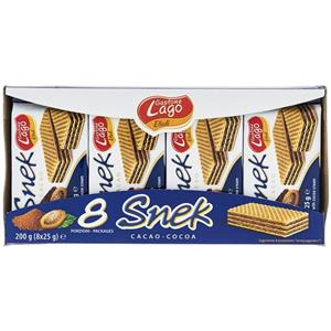 ویفر با کرم کاکائو لاگو مقدار 25 گرم بسته 8 عددی