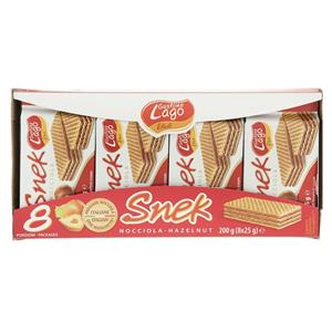 ویفر با کرم فندق لاگو مقدار 25 گرم بسته 8 عددی