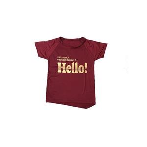 تی شرت استین کوتاه زنانه ایرسا طرح Hello 