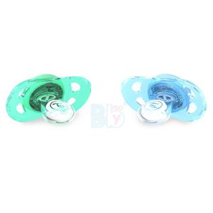 پستانک تویست شیک هلویی و فیروزه ای 0 الی6 ماه بسته 2 عددی Twistshake PACIFIER MINI Peach Turquoise 0-6M