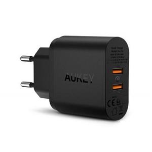 شارژر فست 2 پورت Fast Charger Dual USB Port Aukey PA T16 