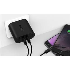 شارژر فست 2 پورت Fast Charger Dual USB Port Aukey PA T16 