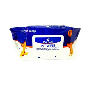 دستمال مرطوب حیوانات پت سافت مدلPet Wipes 