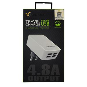 شارژر Yesido Travel Charger Four USB YC04