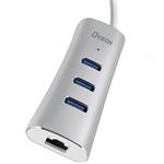 Dtech DT-T0025 USB-C TO USB3.0 HUB with Ethernet LAN