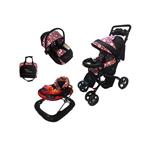 سرویس کالسکه سوییت بیبی با اسکلت جدید کالسکه دلیجان مدل بنیتا | sweet baby stroller set