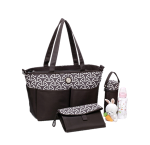 ساک لوازم 4 تیکه کالرلند رنگ شکلاتی | Colorland Tote Baby Changing Bag – Chocolate Brown