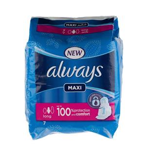 نوار بهداشتی الویز سری Maxi مدل Long بسته 7 عددی Always Maxi Long Sanitary Pad 7pcs