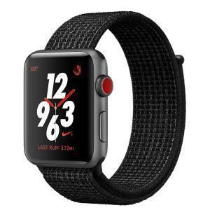 Nike Plus Space Gray Aluminum Case with Black/Pure Platinum Sport Loop 42mm-SER.3 