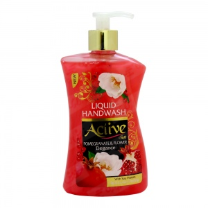 مایع دستشویی اکتیو انار و گل حاوی مواد مرطوب کننده و پروتئین سویا 450 گرم Active Pomegranate & Flower Handwashing Liquid 450gr