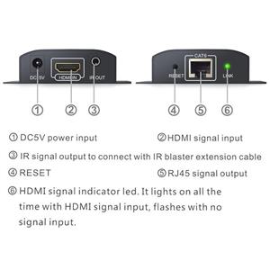 افزایش دهنده طول K-net HDMI 60m + ریموت 