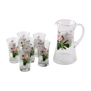 laviva rosa glasswear new aqua 7 pcs