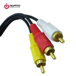 کابل صدا و تصویر RCA دی نت به طول 5 متر                                         D-NET RCA Audio And Video Cable 5m 