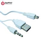 تبدیل Mini USB به فیش صدا استریو 3.5 میلیمتری دی نت                                         D-NET Mini USB To 3.5mm Audio Cable