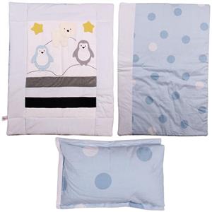 سرویس 3 تکه خواب نوزادی بی اند پی مدل پنگوئن و ستاره B And P Penguin and Star Baby Bed Set 3 Pieces
