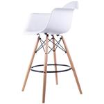 صندلی کروماتیک مدل White Armrest Bar Stool