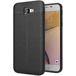 کاور ژله ای طرح چرم مناسب برای گوشی موبایل سامسونگ J5 Prime TPU Leather Design Cover For Samsung 