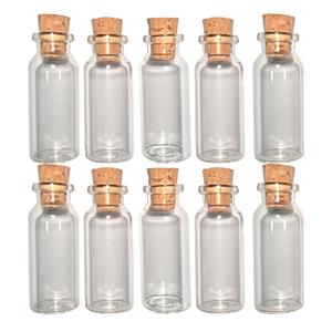 بطری با درب چوب پنبه مدل 15 سی سی - بسته 10 عددی