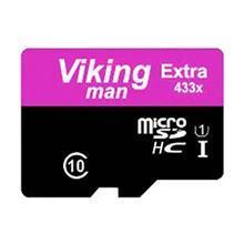 حافظه میکرو اس دی اچ سی وایکینگ من مدل یو 1 433 ایکس به همراه اداپتر با ظرفیت 8 گیگابایت Viking Man microSDHC UHS I U1 433X CLASS 10 Memory Card With Adapter 8GB 