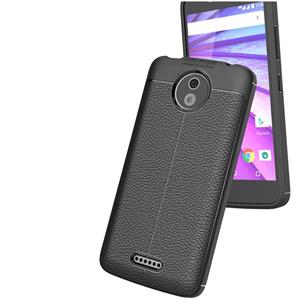 کاور ژله ای طرح چرم مناسب برای گوشی موبایل موتورولا Moto C TPU Leather Design Cover For Motorola Moto C