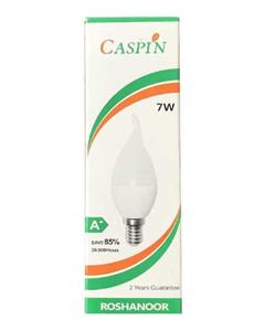 لامپ ال ای دی 7 وات کاسپین مدل اشکی پایه E14 Caspin 7w  LED Candle Lamp E14