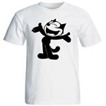 تی شرت آستین کوتاه شین دیزاین طرح فلیکس گربه کد 4354