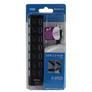 USB هاب نت فورس مدل HUB 306 Netforce 3.0 8 ports model 