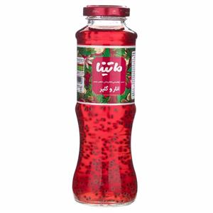 نوشیدنی دانه ریحان با طعم انار و گلپر ماتینا حجم 0.478 لیتر Matina Basil Seed Drink Flavored With Pomegranate And Angelica Water 0.478Lit