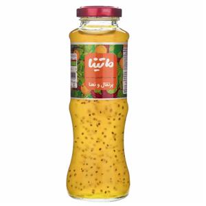 نوشیدنی دانه ریحان با طعم پرتقال و نعنا ماتینا حجم 0.478 لیتر Matina Basil Seed Drink Flavored With Orange And Mint Water 0.478Lit