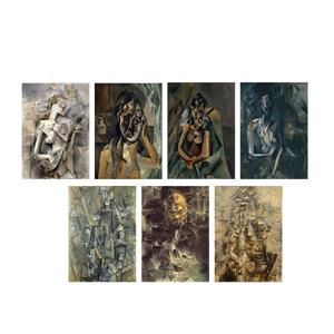 تابلو شاسی گالری هنری پیکاسو طرح کوبیسم آثار پابلو پیکاسو مجموعه 7 عددی 