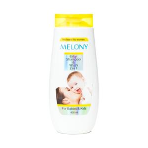 شامپو سر بدن کودک ملونی مدل Baby Shampoo and Wash حجم 400 میلی لیتر Melony And 2in1 400ml 