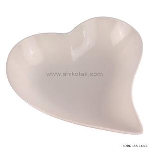  سالاد خوری  سالادخوری سرامیکی طرح قلب کوچک 