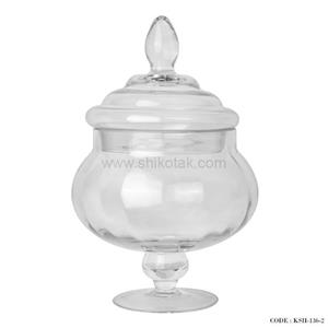 کندی باکس شیشه ای گرد پایه دار سری 2-136