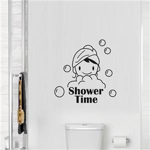 استیکر دیواری سایان هوم مدل shower time سایز 58 