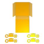 MAHOOT Yellow Color Special Sticker for PS4 Pro