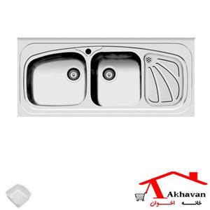 سینک ظرفشویی روکار اخوان 60  (سایز120*50 ) Akhavan 60