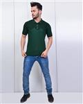 تی شرت مردانه یقه دار فلوک مخمل ایرانی جامه